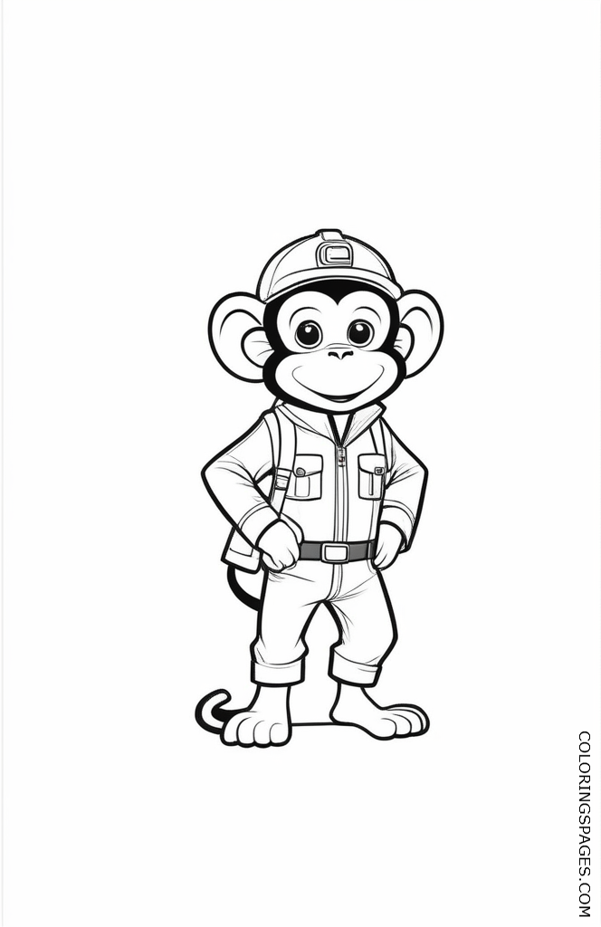 Free Monkey Coloring Pages For Kids: Jungle Fun Awaits! Free Monkey Coloring Pages for Kids: Jungle Fun Awaits! Colorings Pages - Animals - Watermarked-682e6f2655c59
